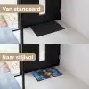 Vrouw - Blauw - Bloemen - Vlinders - Natuur Deurmat klein -voor-na_NL