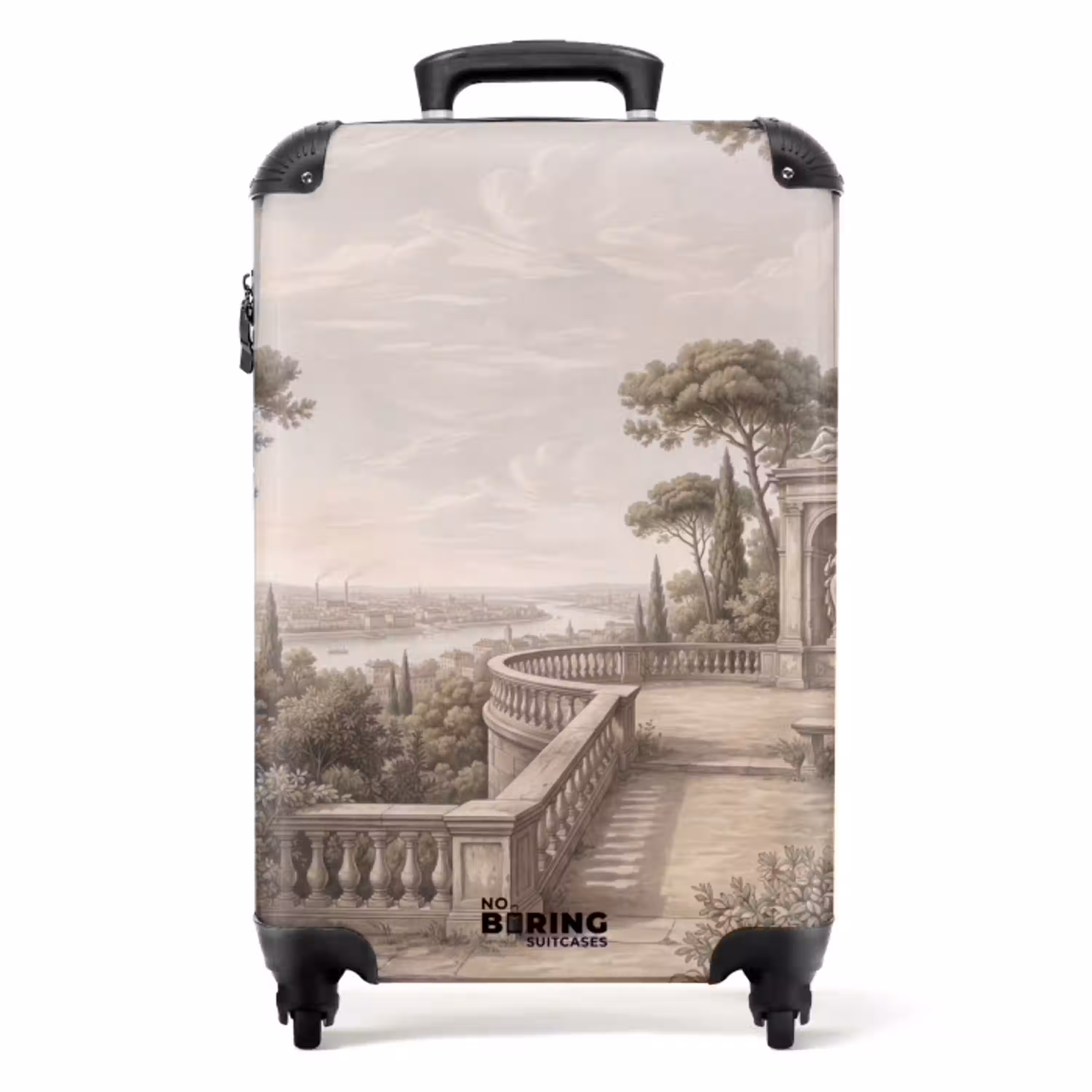 Terras - Stad - Uitzicht - Rivier NBS - Handbagage koffer - Volwassenen Unisex middel -productfoto_recht