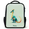 Elegante dino met kam Rugzak - Zwart middel -3d