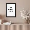 Quotes - Kinderen - Meisjes - Girls Rule - Spreuken fotolijst zwart zonder passe partout klein -sfeer5