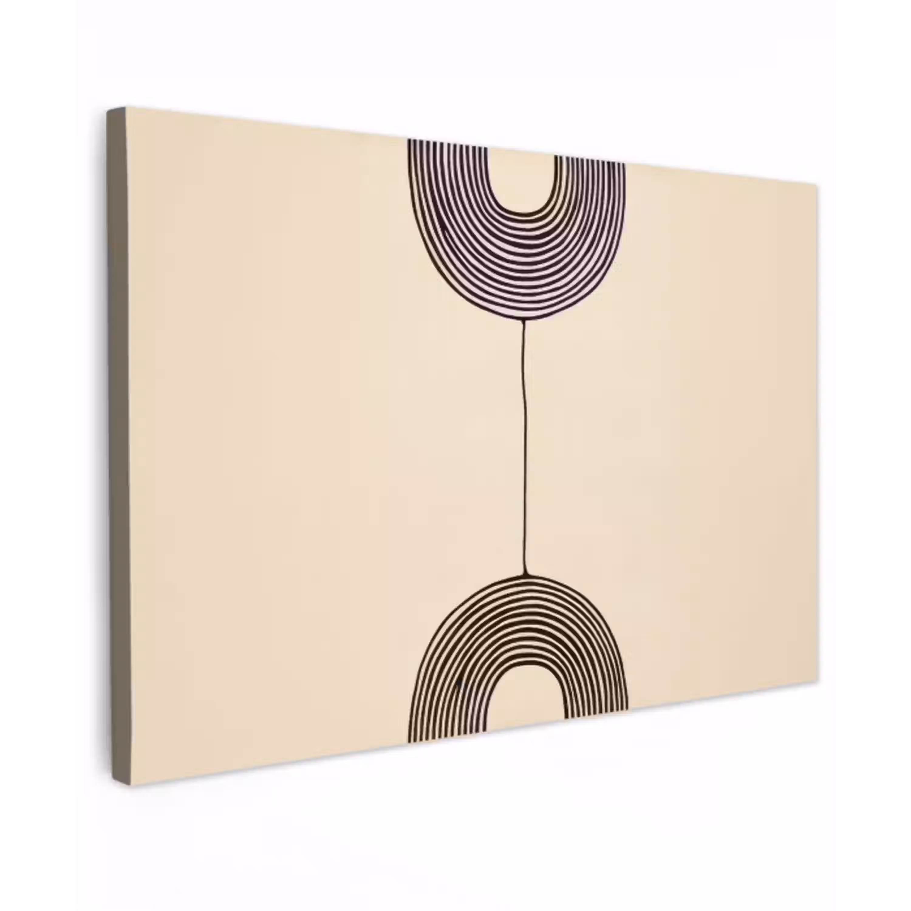 Geometrische bogen - Minimalistisch - Symmetrisch canvas 2cm klein -z3d