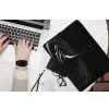 Zwart - Water - Druppel laptophoes neopreen klein -bureau