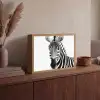 Zebra - Close-up - Zwart - Strepen Light Box met batterij (Wandlamp) middel -sfeer2