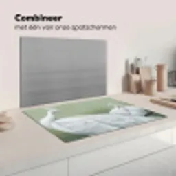 Pauwen - Wit - Natuur - Groen Inductie beschermer vinyl 3mm klein -wsfeer7_website