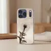 Paardenbloem - Minimalistisch - Wit Telefoonhoesje iPhone 17 Pro klein -sfeer2