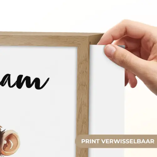 Aap - Baby - Jungle dieren Light Box met batterij (Wandlamp kind) middel -USP_websiteprintNL