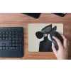 Zwart - Vrouw - Hoed muismat rubber klein -toetsenbord