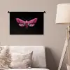 Vlinder - Roze - Nachtvlinder Wandkleed katoen klein -sfeer4