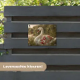Zwaan - Bloemen - Natuur tuinposter los doek klein -sfeer3