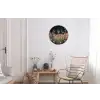 Hert - Wilde bloemen - Bos Wandcirkel aluminium klein -woonkamer