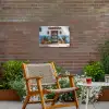 Deur - Manden - Planten Tuinposter op houten frame 2 cm dik klein -sfeer3