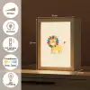 Leeuw - Kleurrijke manen - Beige Light Box met kabel klein -USP_NL