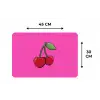 Kers - Roze - Fruit Placemat vinyl groot -specs