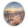Strand - Zee - Duin - Zonsondergang - Landschap Akoestische PET Vilt - Rond klein -3d