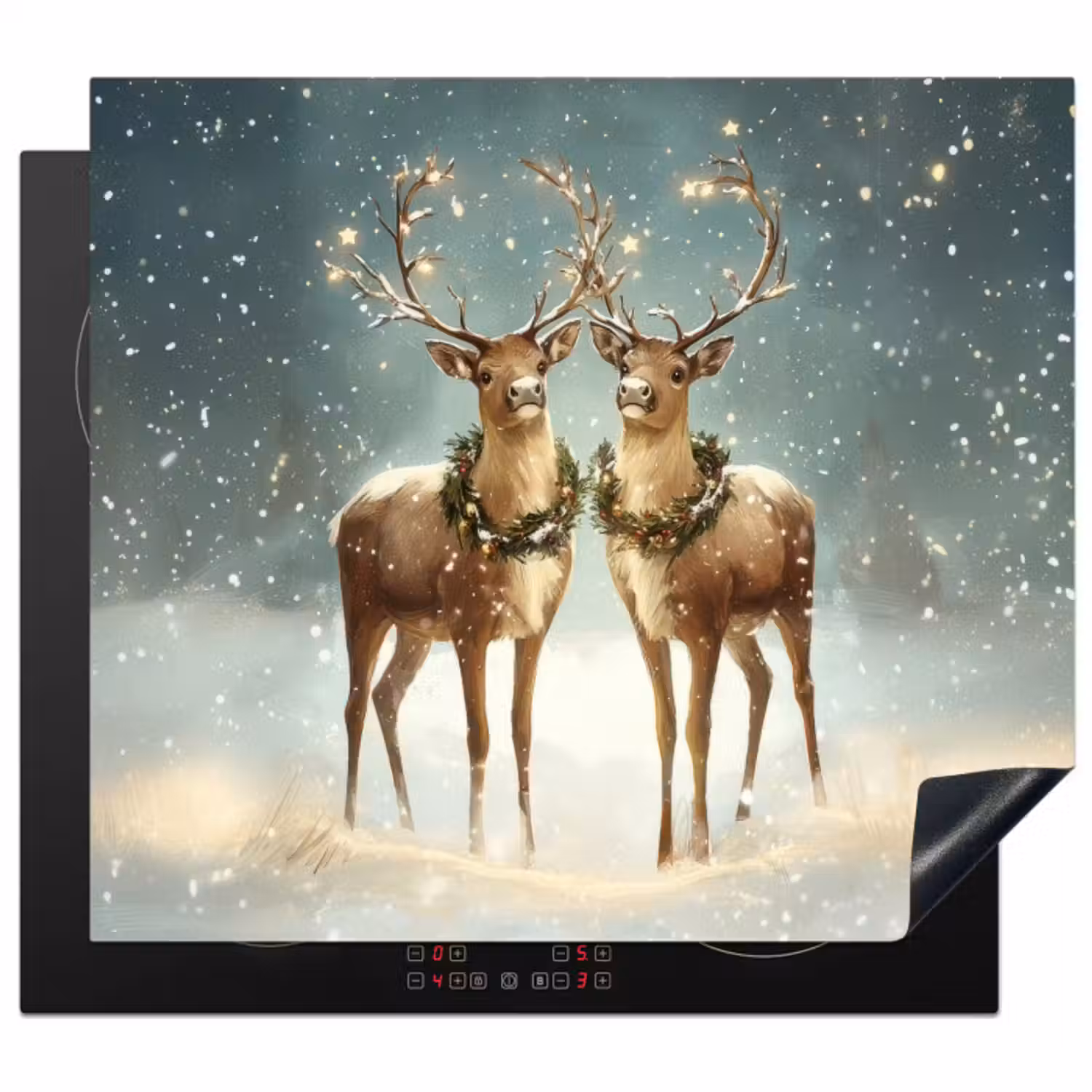 Inductie beschermer - Kerstmagie - Winterwoud - Rendier
