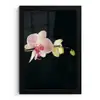 Orchidee - Bloemen - Zwart - Roze - Knoppen fotolijst zwart zonder passe partout klein -3d