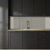 Bruin - Patronen - Geometrie keuken achterwand 2 middel 871 -sfeer1