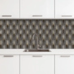 Waaierstralen - Goud - Antraciet keuken achterwand 2 middel 871 -3d