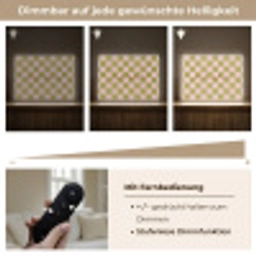 Patroon - Geblokt - Olijfgroen - Amore Light Box met batterij (Wandlamp) middel -USP_dimbaarDE