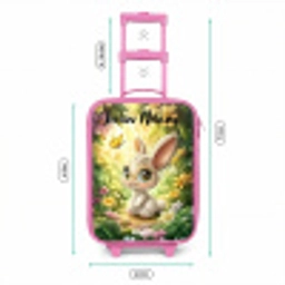 Konijn - Zonlicht - Sprookjesachtig - Vlinder Kinderkoffer - Roze klein -productfoto_formaten