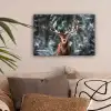 Hert - Winter - Sneeuw - Bos - Natuur - Dier canvas 2cm klein -sfeer1