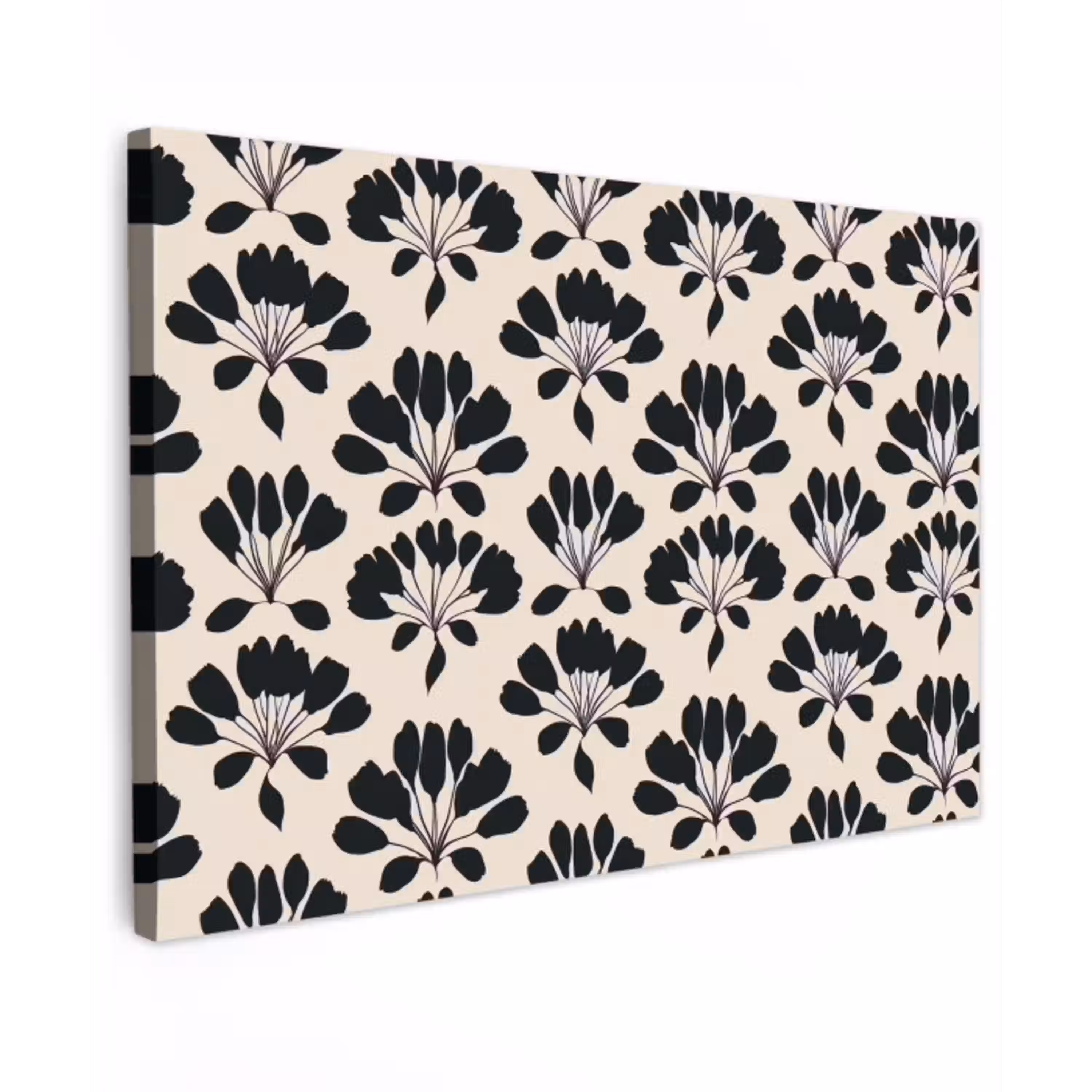Abstract - Patroon - Zwart canvas 2cm klein 34 -z3d