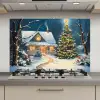 Kerst - Kerstboom - Winter - Huis - Sneeuw keuken achterwand spatscherm klein -3d_website