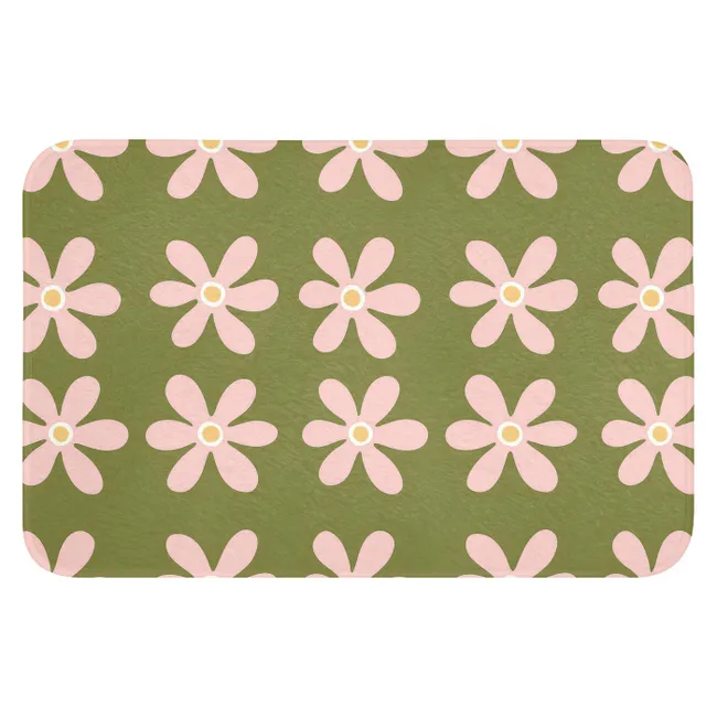 WC Mat - Bloem - Modern - Groen
