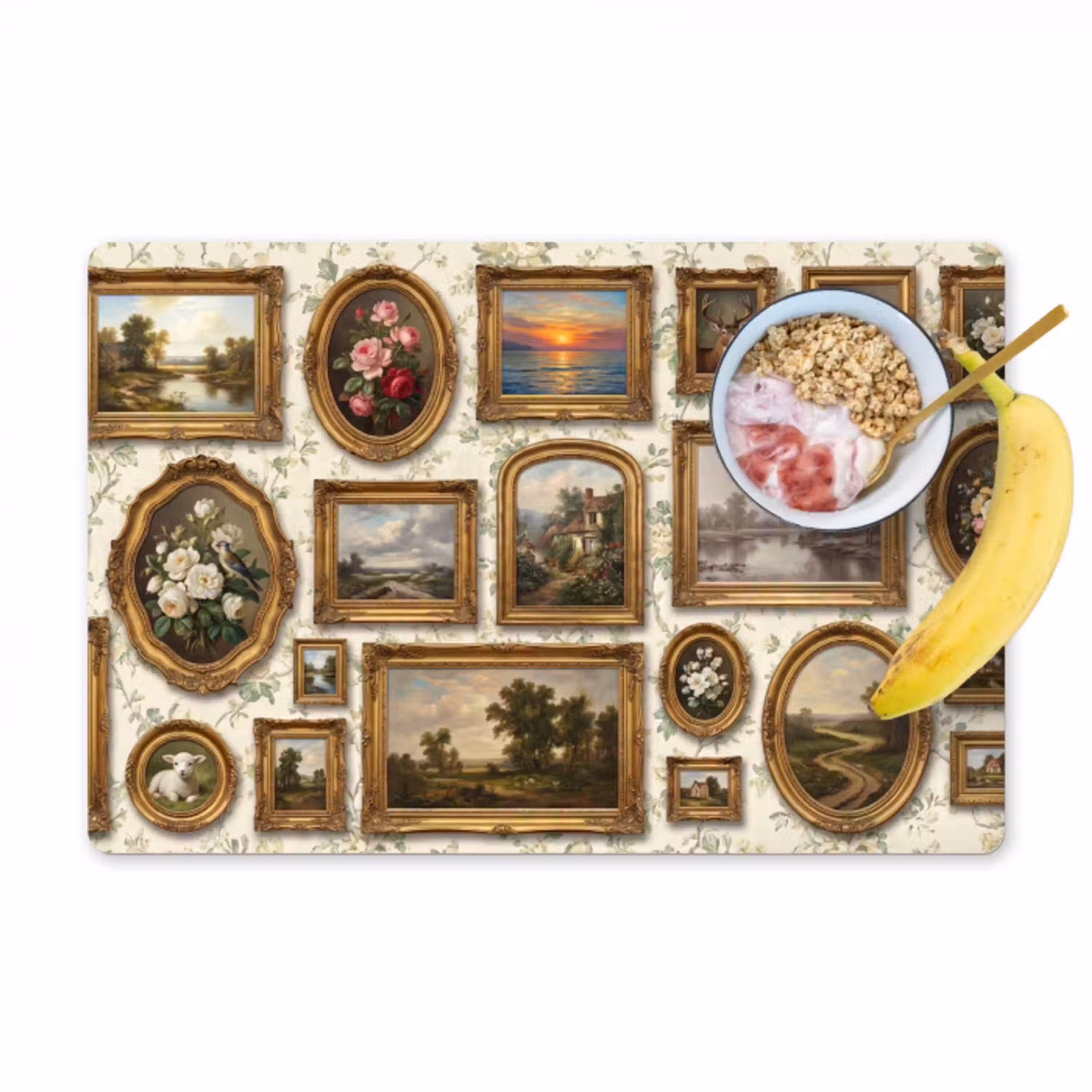 Bloemen - Roze - Stilleven - Klassiek Placemat vinyl groot -zzzproduct_Kitchenyeah-website
