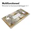 Boom - Bladeren - Abstract - Wit Muismat XXL klein -sfeer4