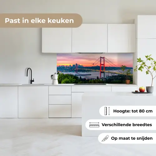 Brug - Rood - Skyline - Water keuken achterwand 2 middel -sfeer4_NL