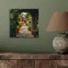 Doorkijk - Bloemen - Poort - Stenen aluminium wit klein -sfeer2