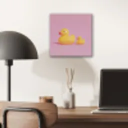 Eendjes - Vrolijk - Roze aluminium wit klein -sfeer5