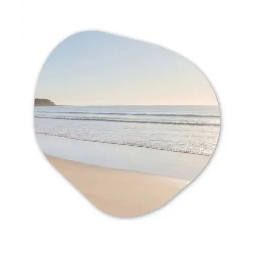 Zee - Zon - Zand Wandcirkel Organisch Aluminium middel -3d