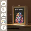 Leeuwen - Kleurrijk - Zwart - Dieren Light Box met kabel (Kinderlampje) klein -USP_NL