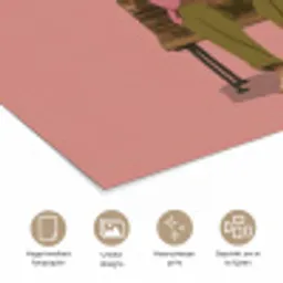 Illustratie - Bankje - Personen - Minimalistisch poster papier klein -closeup_NL