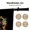 Chimpansee met koptelefoon en graffiti-spray Wandkleed katoen klein -sfeer2