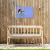 Mok - Koffie - Vrouw - Paars Tuinposter op houten frame 2 cm dik klein -sfeer4