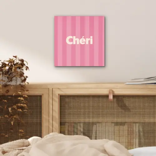 Gestreept - Roze - Chéri aluminium wit klein -sfeer3