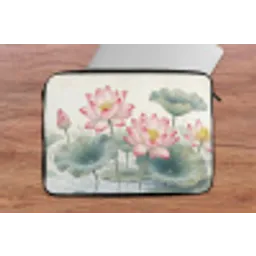 Aquarel - Lotusbloemen - Kleurrijk laptophoes neopreen klein -tafel