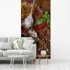 Specerijen - Kruiden - Lepels - Zout - Bruin - Keuken fotobehang vinyl groot -woonkamer