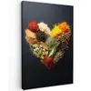 Specerijen - Mix - Hartvorm - Zwart canvas 2cm klein -z3d