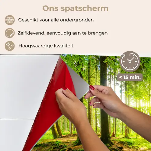 Bos - Landschap - Water - Bomen - Zon - Groen - Natuur keuken achterwand spatscherm klein -spatscherm_NL