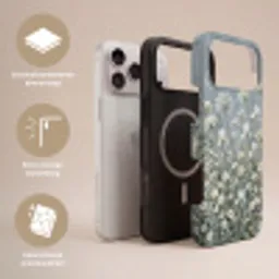 Bloemen - Botanisch - Blauw Toughcase MagSafe Apple iPhone 17 Pro Max klein -USP_Lagen_NL