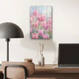 Tulpen - Veld - Lente - Roze plexiglas 5mm klein -sfeer6