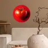 Tomaat - Rood - Hart Wandcirkel behangsticker klein -sfeer1