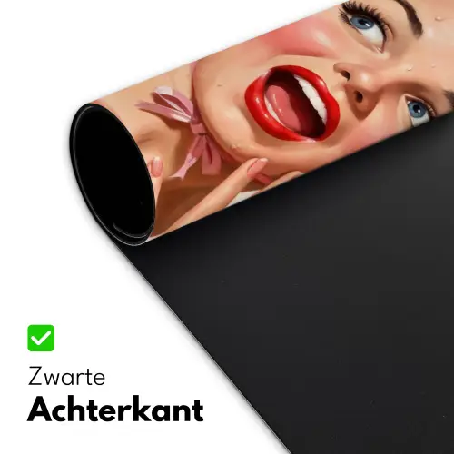 Vrouw - Douche - Roze Muismat XXL klein -sfeer2