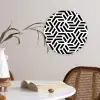 Design - Geometrie - Patroon - Zwart - Wit Wandcirkel plexiglas klein 852 -sfeer4