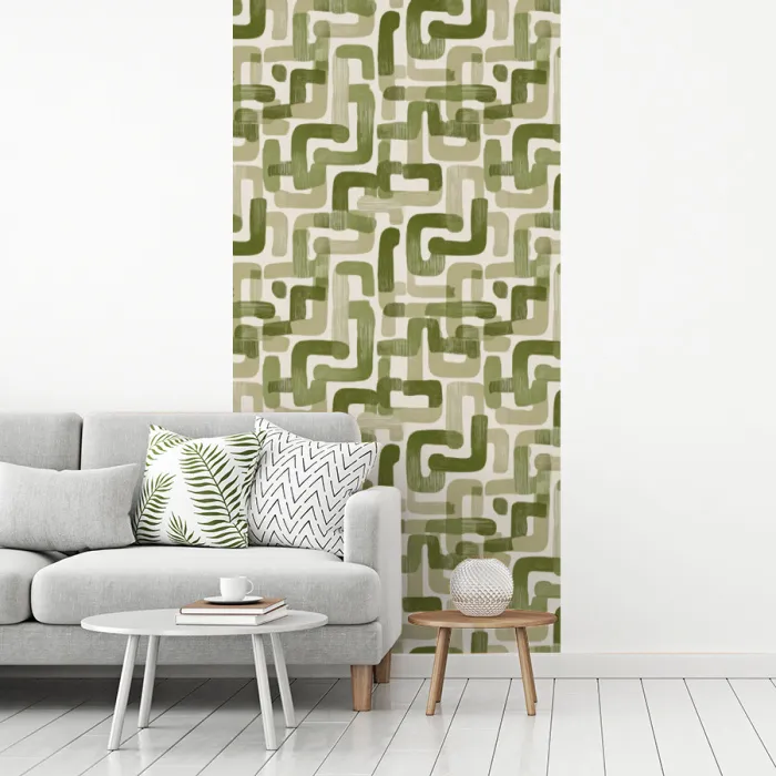 Modern - Grafisch - Groen fotobehang vinyl groot 64 -woonkamer