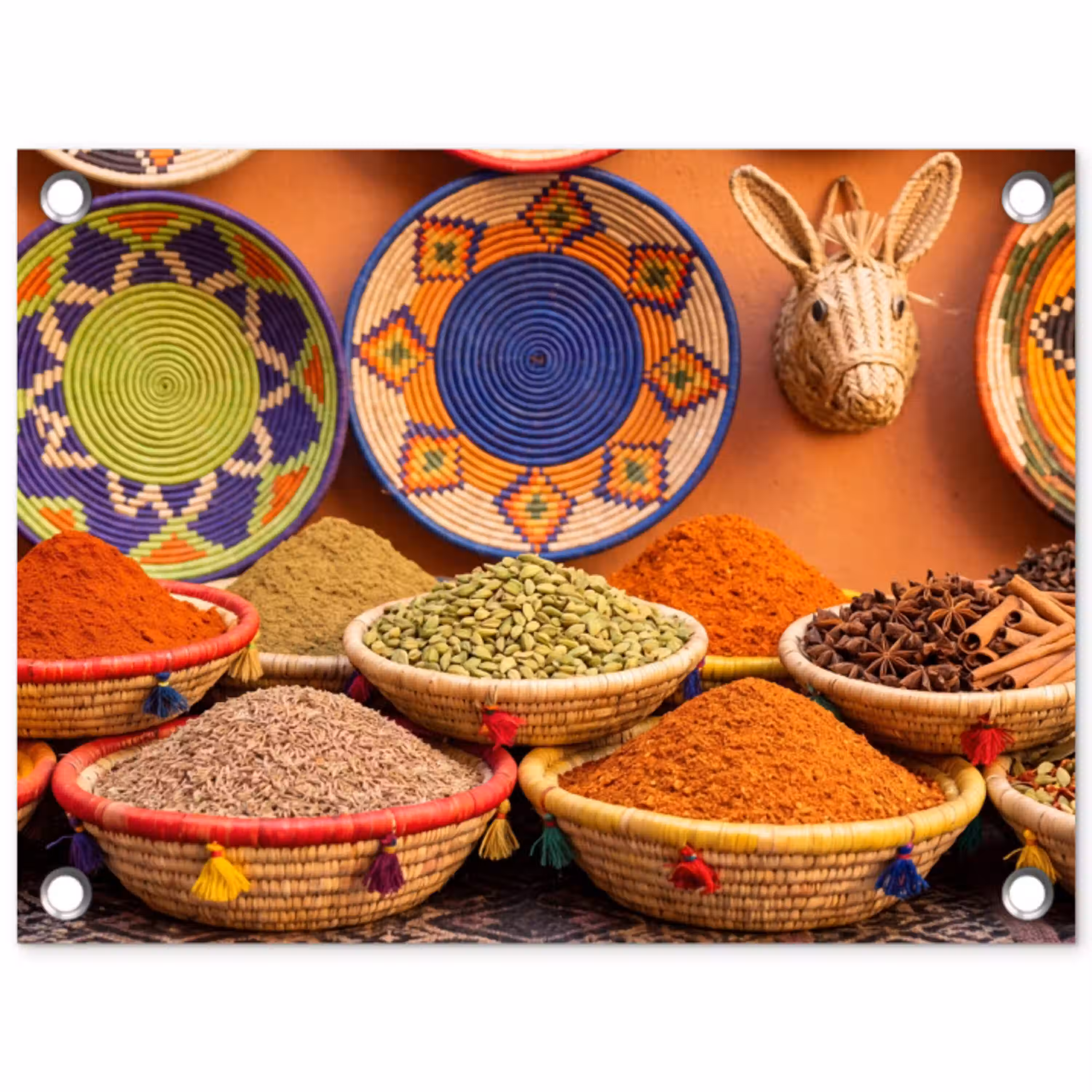 Eten - Kleurrijk - Cultuur tuinposter los doek klein -3d
